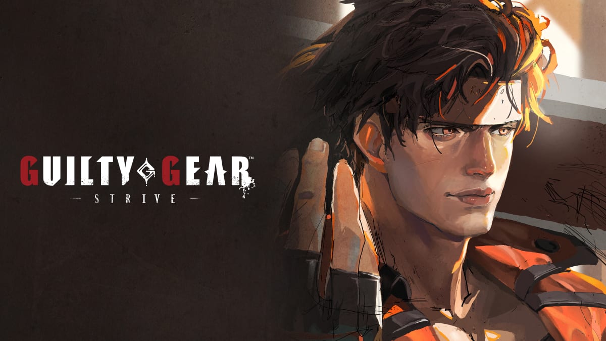 Arte promocional de Guilty Gear -Strive- con varios de sus personajes en pose de combate sobre fondo oscuro.